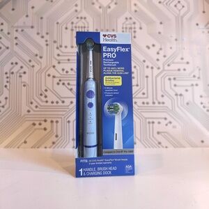 CVS HEALTH Easy Flex Pro Premium Rechargeable Toothbrush Timer Antibacterial New